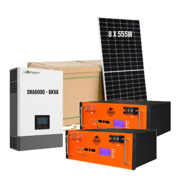 6kva Luxpower & 2 x 5.1kw Revov R100 with 8 x 550w Canadian Panels